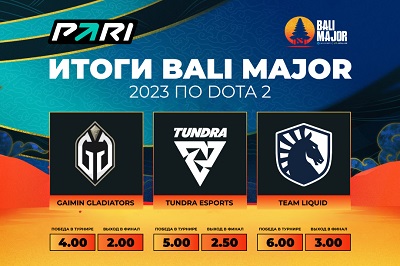 PARI: Gladiators, Tundra и Liquid — фавориты Bali Major 2023