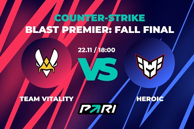 Клиенты PARI ставят на Vitality против Heroic на BLAST Premier: Fall Final 2023