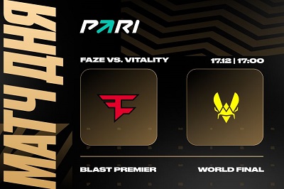 Клиент PARI поставил 1 000 000 рублей на FaZe против Team Vitality