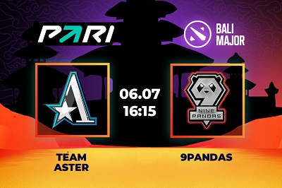 Клиенты PARI ставят на 9Pandas против Aster на Bali Major 2023 по Dota 2