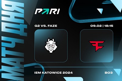PARI: FaZe Clan обыграет G2 и пройдет в полуфинал IEM Katowice 2024 по CS2