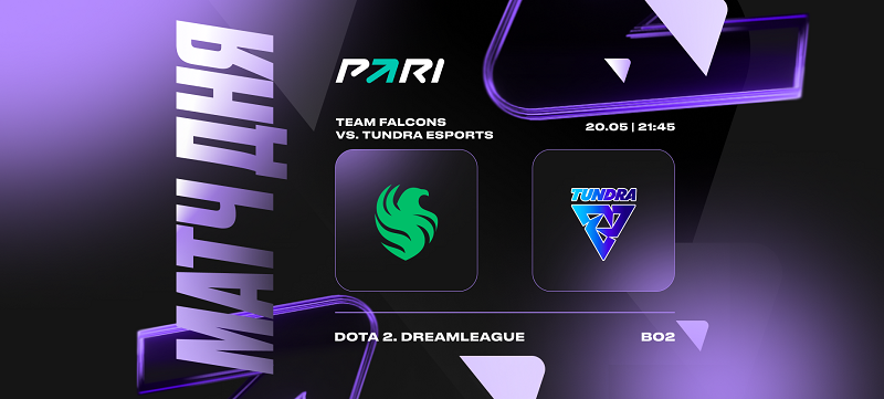 PARI: Falcons обыграют Tundra в матче DreamLeague Season 23 по Dota 2