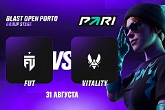 Клиенты PARI убеждены в победе Vitality над FUT в матче за выход в плей-офф BLAST по CS