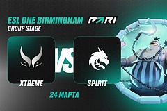 PARI: Team Spirit и Xtreme разделят очки в матче на ESL One Birmingham 2026 по Dota 2