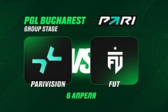 Клиент PARI поставил 1 000 000 рублей на PARIVISION в матче с FUT на PGL Bucharest 2026 по CS
