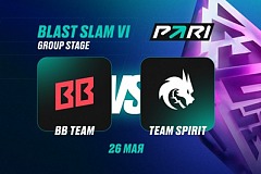 PARI: Team Spirit обыграет BB Team в матче группового этапа BLAST Slam VII по Dota 2